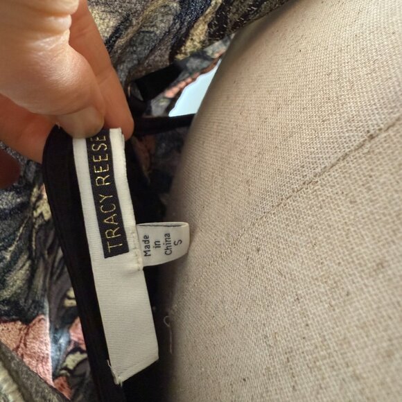 Anthropologie Tracy Reese Amsterdamn Bateau Dress Sz Sm 92% silk, dark floral - Picture 5 of 9